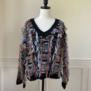 Boutique Brand The Ol Razzle Dazzle Tassel Colorful Sweater XL